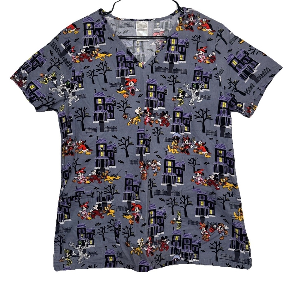 Disney Gray Halloween Mickey & Friends Short Sleeve Tee